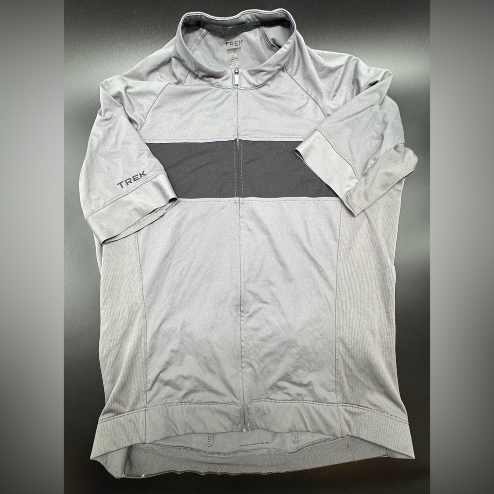 Trek Short Sleeve Cycling Jersey Size XL Black Gray